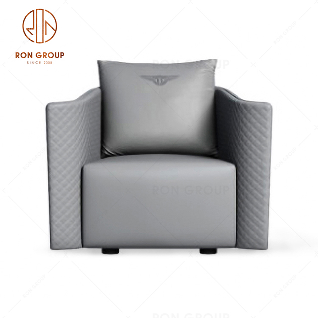 Hot Sale Italian Light Luxury Sofa  Seating Living Room PU Leather Single Sofa Set