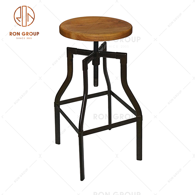 Factory Outlet Restaurant Furniture Metal Dining Chair With The height can be manually adjusted Cafeteria Bar Restaurant 