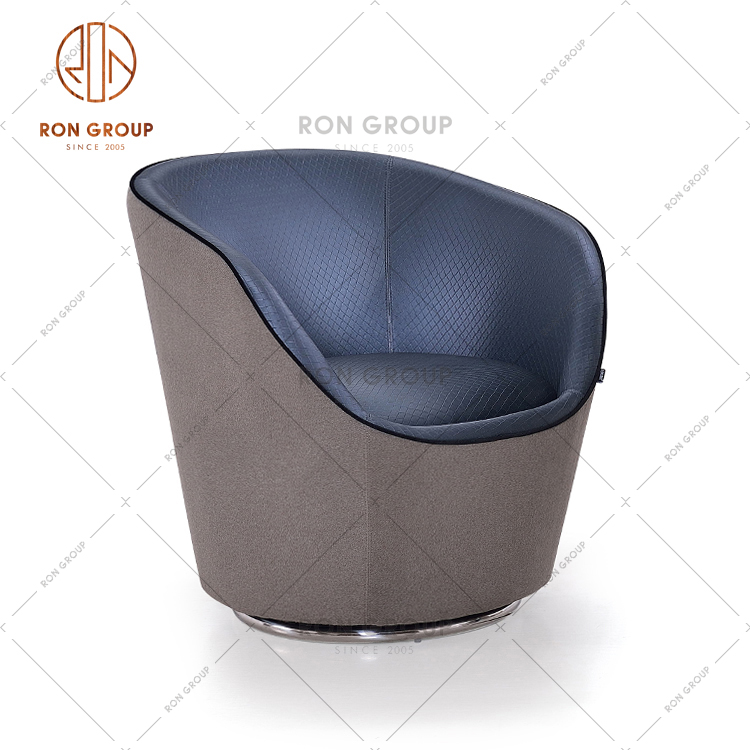 New Style Banquet Retro Chair Leather Turnable Single Seat 