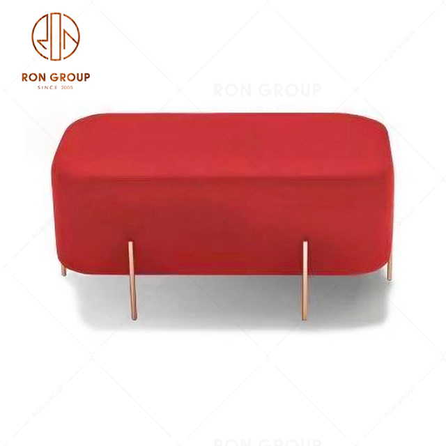 Popular Modern Design Red Bench Living Room Sofa Seating Bedroom Bed Stool