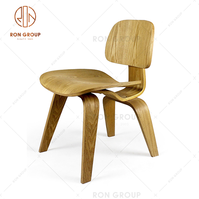 Popular Modern Style Solid Wood Leisure Chair Restaurant Wooden Dining Use