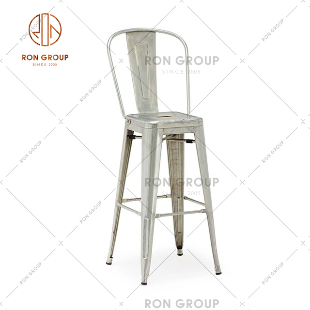 Modern Style Restaurant Furniture Metal Steel Bar Chair For Cafe And Hotel