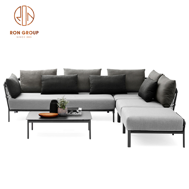 Latest Designs Wicker Outdoor Furniture Rattan three seat sofa garden sofa