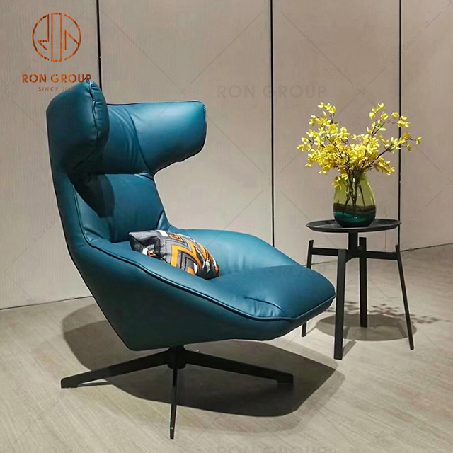 High Quality Modern Design Blue High Back Leisure Chair Recliner Chair For Hotel
