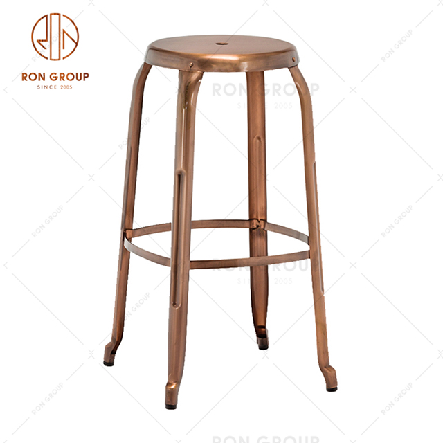 GA301C-75ST Cheap Price Factory Wholesale Round Bar Stool Metal Frame Steel For Restaurant & Hotel & Cafe
