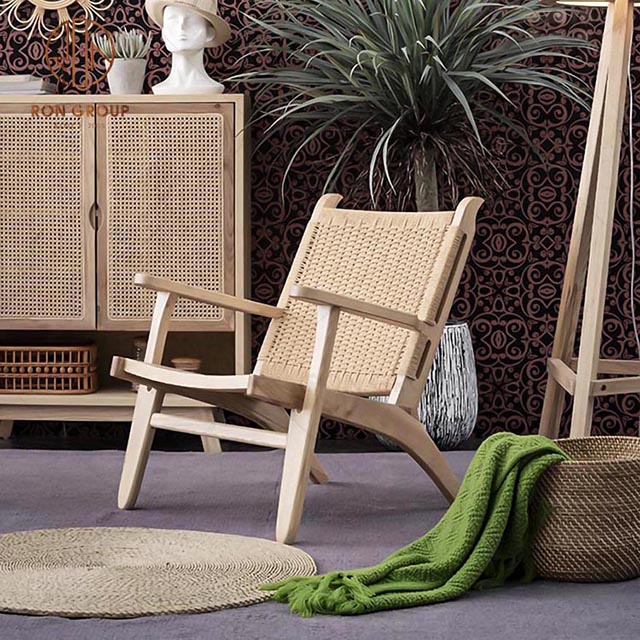 Country Style Home Furniture Rattan Leisure Chair Courtyard Rattan Armchair Set