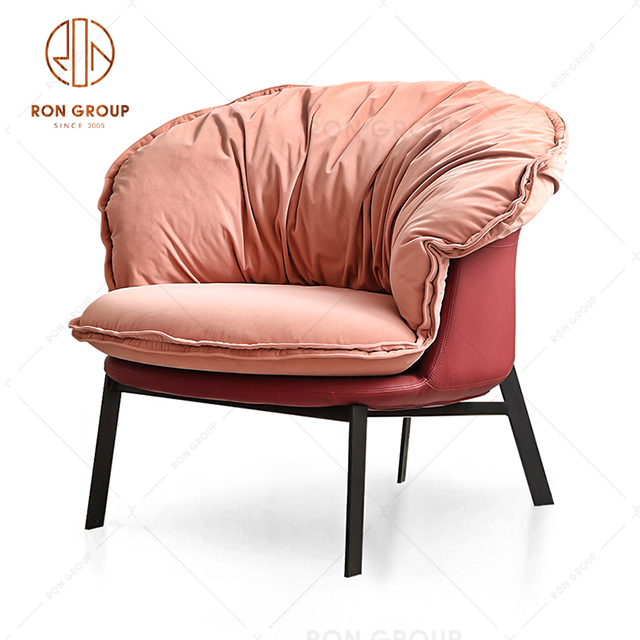 Comfortable Single Sofa Modern Design Leisure Fabric Chair For Living Room