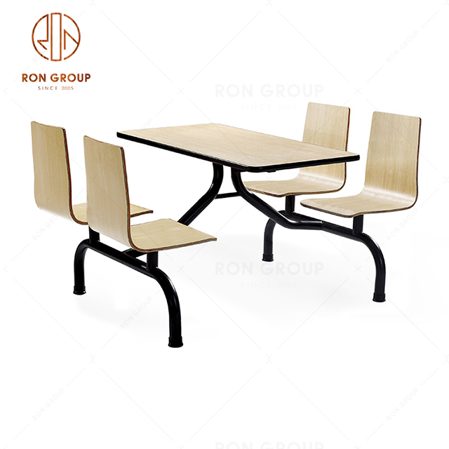 Cheap Price KFC McDonald's Dining Chair And Table Staff Canteen Furniture 