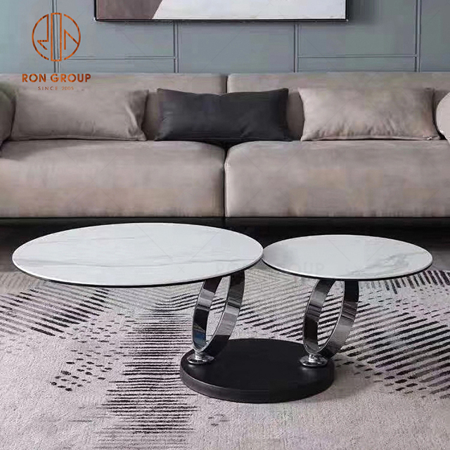 Adjustable Folded Extendable Round Swivel Smart Motion Luxury Coffee Table