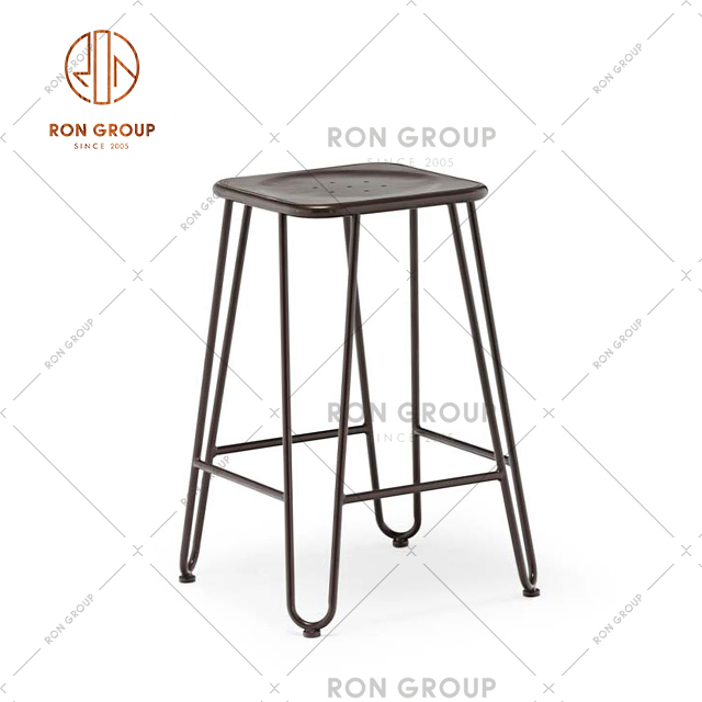 Chain Restaurant Furniture Metal Bar Stool Chair For Indoor And Outdoor