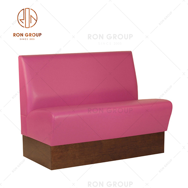  Factory Outlet High Quality Pink Sofa Booth With Leather Surface For Restaurant  & Hotel  