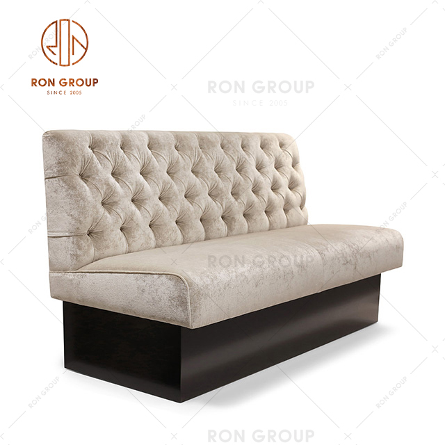 High Quality Customized Sofa Booth Sofa With Brow Dark Color For Restaurant & Hotel