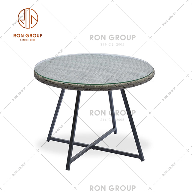 Popular Modern Design Outdoor Round Table Garden Metal Table Furniture