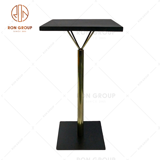 Hot Sale Hotel Furniture High Quality Metal Dining Bar Table For Coffee Shop