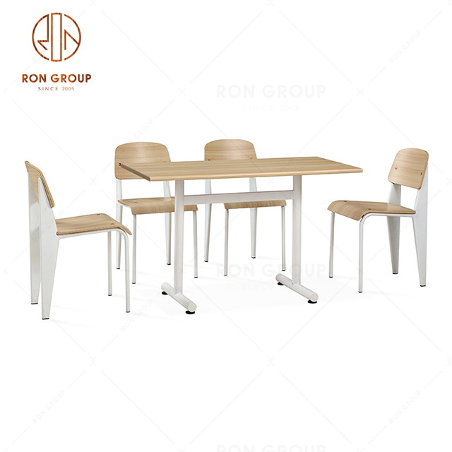 Modern Design High-End White Table And Chair School Meeting Room Chair Table