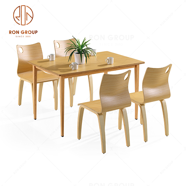 Cheap Price Fast Food restaurant Dining Table And Chair KFC Wood Table