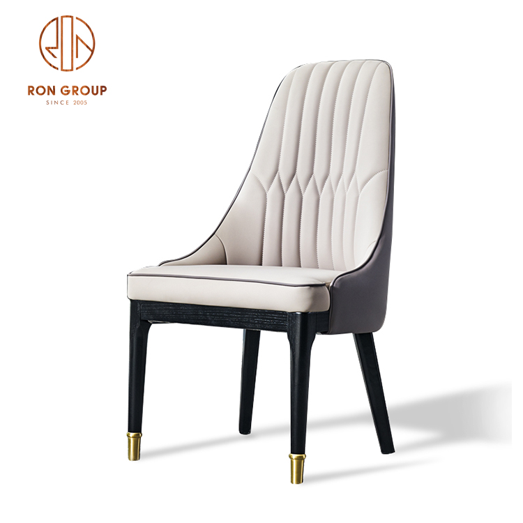 Commercial High Quality Leather High Back Restaurant and Hotel Dining Leisure Chair