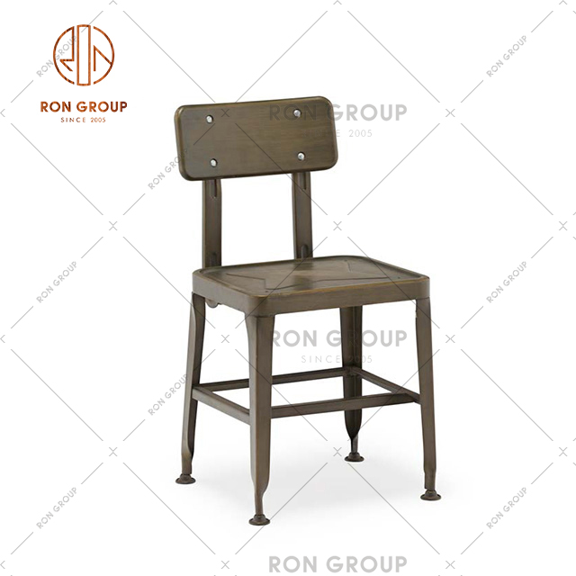 Hot Sale Retro Bar Chair Restaurant Metal Dining Chair Furniture Set
