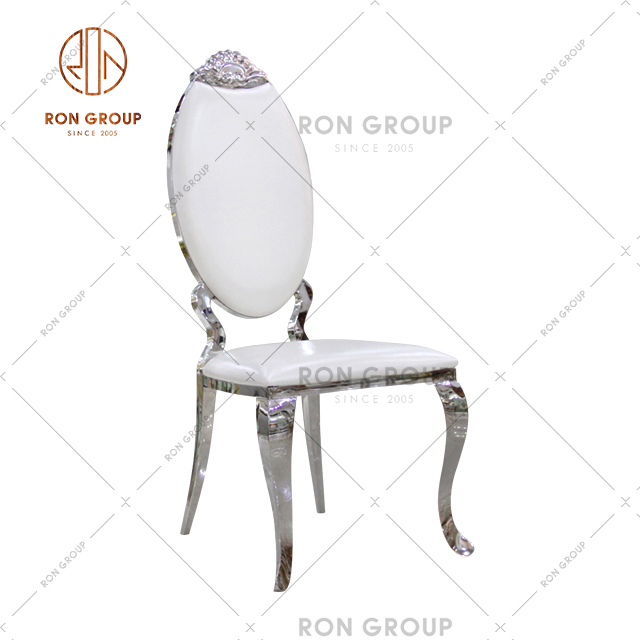 Popular China Outlet Hotel Furniture Stainless Steel Dining Chair For Wedding & Party