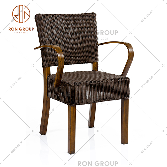 Wholesale New Rattan Wicker Bistro Rattan Arm Chair For Outdoor 