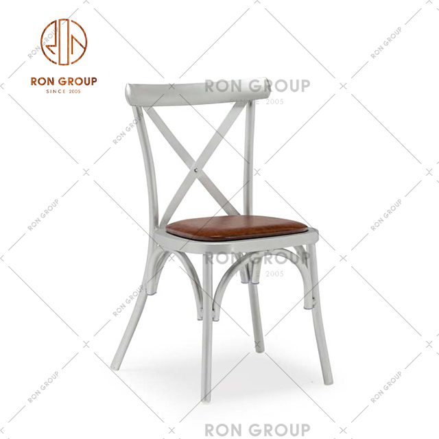 Popular Retro Style Restaurant Dining Chair Metal Bar Chair Patio Chair