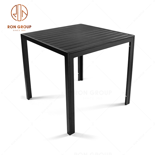 Hot Sale Black Outdoor Coffee Table Restaurant Dining Table Coffee Shop Table