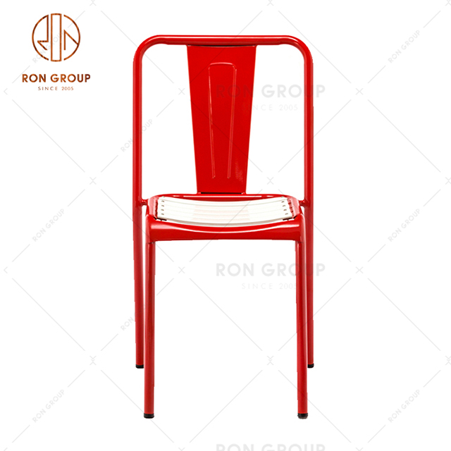 GA2401-45ST Hotsale Factory Outlet Colorful Metal Steel Leisure Dining Chair For Hotel & Cafe