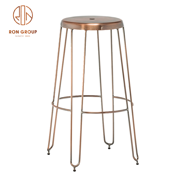 Factory Supplied Round Steel Lounge and Bar Stool Chair