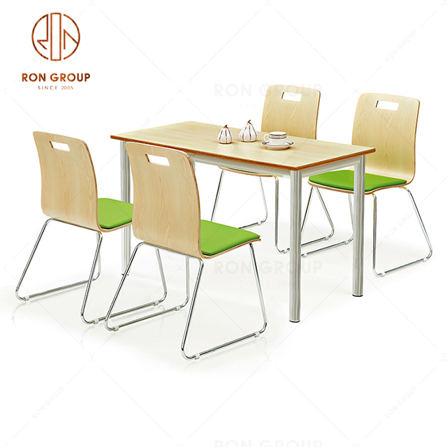 Supply Fast Food Restaurant Furniture Dining Table And Chair For Snack Bar