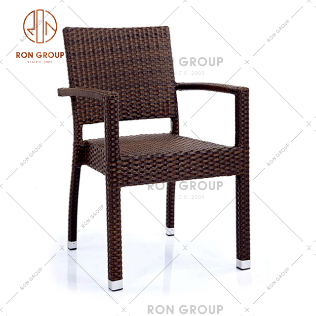 High Quality Nursing Home Furniture Outdoor Rattan With Aluminum Armchair