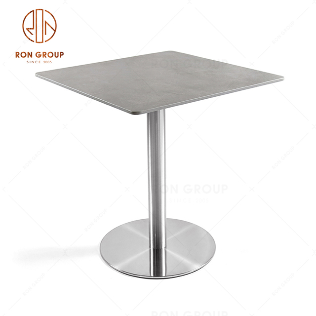 Cheap Price Dining Table Coffee Shop Metal Table Outdoor Leisure Table