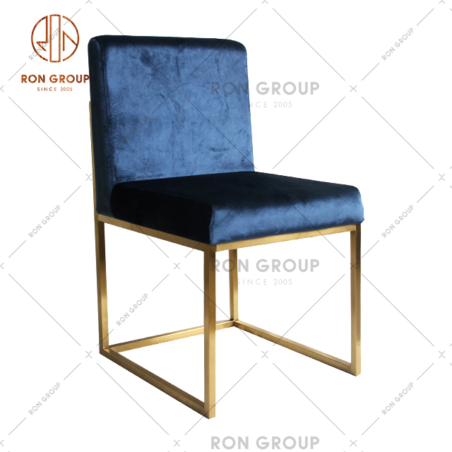 High Quality Elegant Wedding Chair With Gold Stainless Steel Frame And Soft Cushion Seat Backrest For Hotel & Banquet & Party