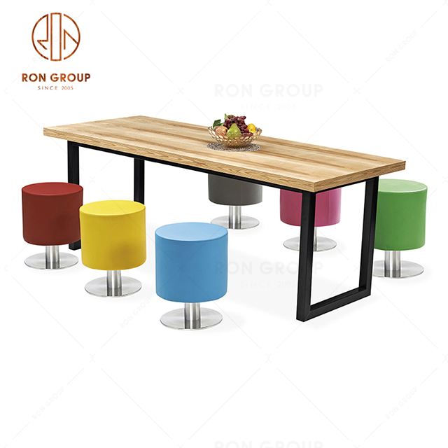 High Quality Metal Furniture Set Restaurant Dining Table And Stool
