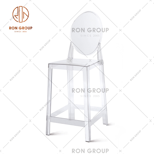 Commercial factory wholesale high leg transparent wedding chair bar stools for banquet & outdoor & party