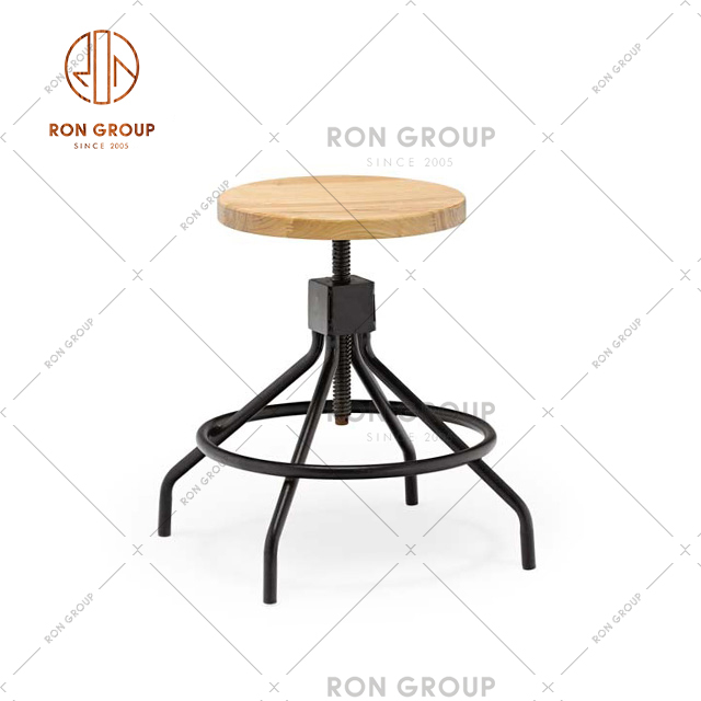 Cheap Restaurant Table And Chairs Metal With Wooden Bar Chair For Coffee Shop