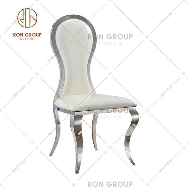 Modern Design Restaurant Furniture With Stainless Steel And PU Leather Soft Seat For Wedding  & Party & Hotel Event