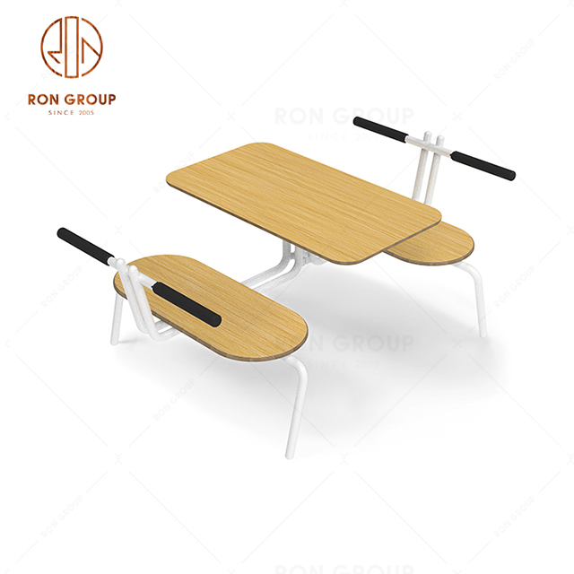 Modern Design University Canteen Furniture Hospital Canteen Dining Chair Table