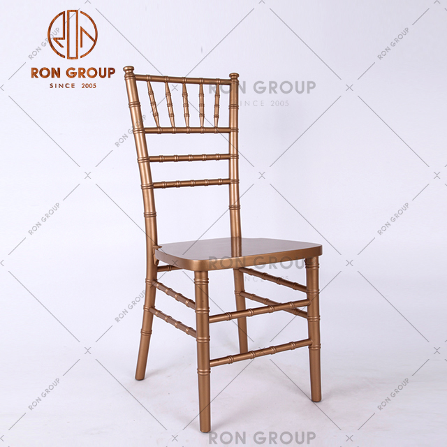 Dream event outdoor golden napoleon wedding chairs with European solid wood 