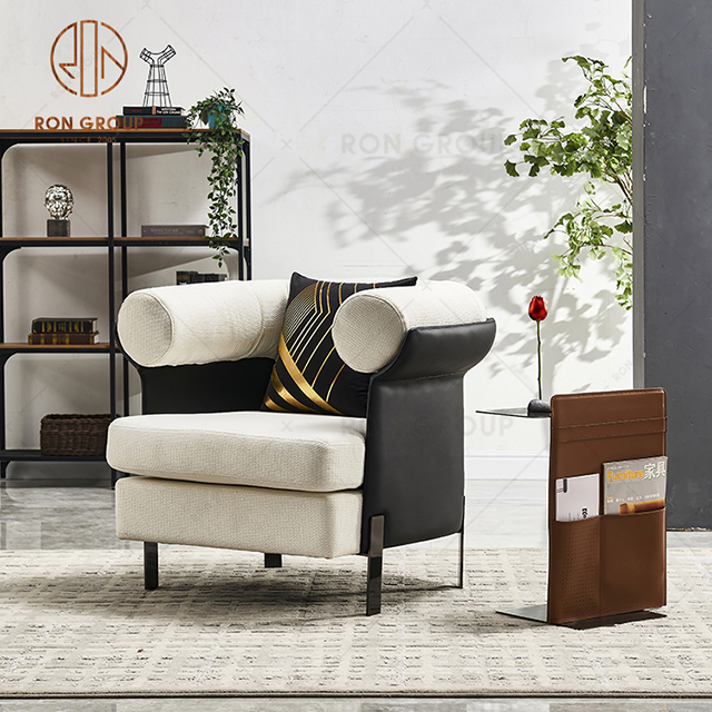 Wholesale Sitting Room Furniture Customized Fabric Single Sofa Set