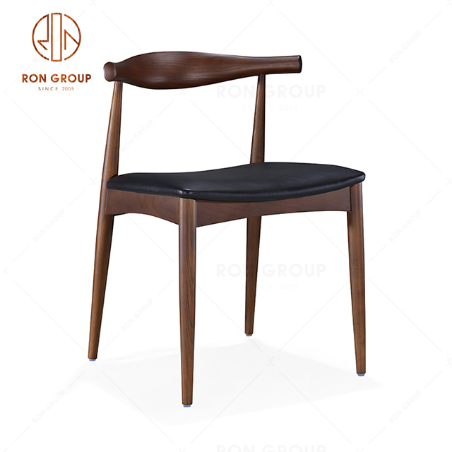 Hot Sale Restaurant Brown Color Wooden Leisure Dining Chair For Coffee Shop Hotel Restaurant