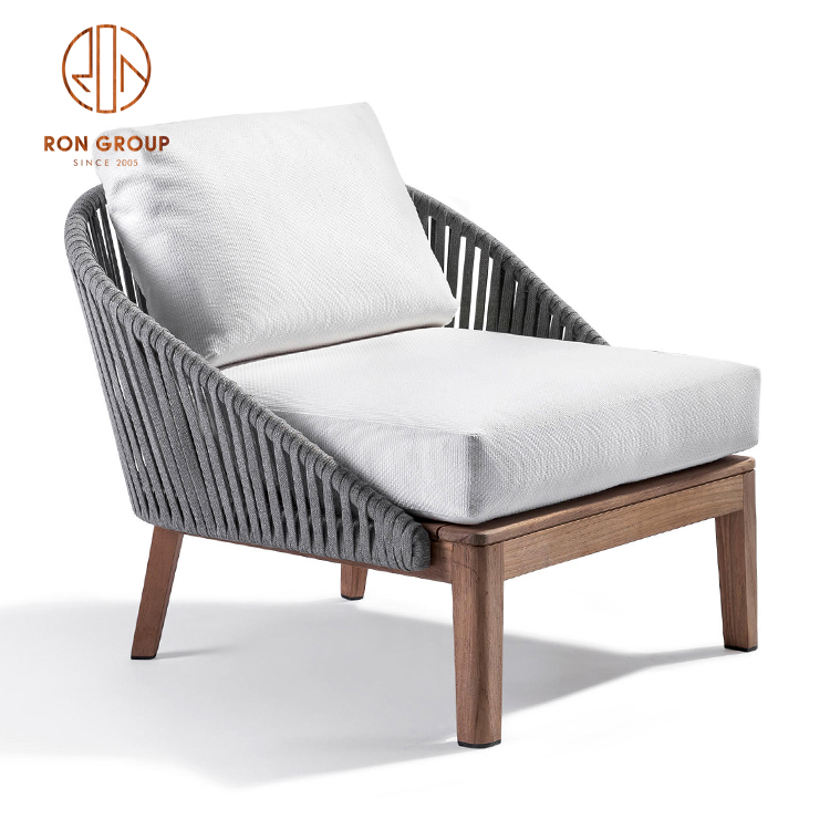 Aluminum Frame Wicker Weaving Bistro Chair for hotel cafe