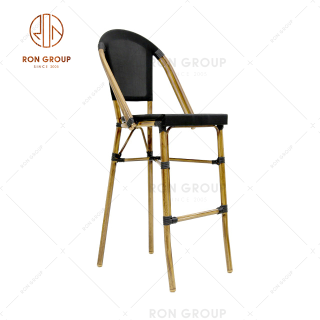 Commercial wholesale customized high leg bar stools with metal frame for kitchen dining chair