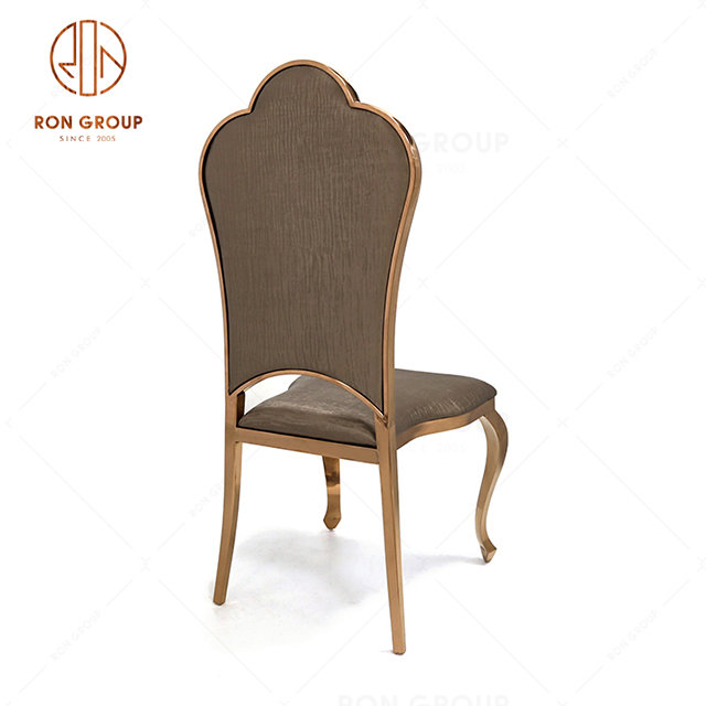 Nordic style wedding furniture with Gold stainless steel frame and fabric cushion for hotel & restaurant & party 