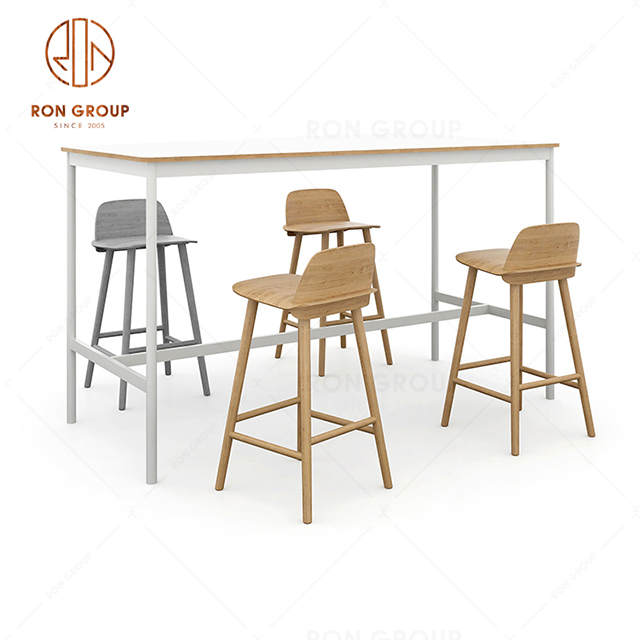 High-End Coffee Shop Bar Table And Chair Staff Canteen Dining Table And Chair