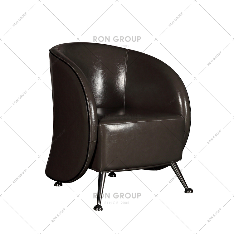 Wholesale Retro Style PU Leather Single Sofa Leisure Chair For Restaurant