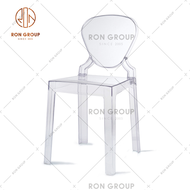 Commercial stackable bar stools with high leg plastic transparent tiffany chair for wedding & banquet & party
