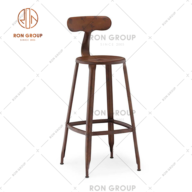 China Factory Restaurant Furniture High Quality Metal Bar Chair For Coffee Shop