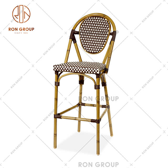 Supply Outdoor Furniture Metal Frame With PE Rattan Bar Chair For Patio 