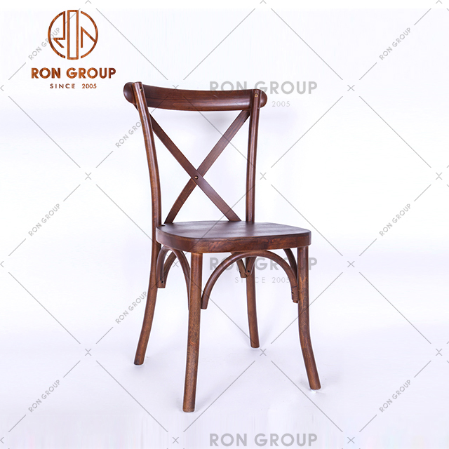 Commercial furniture wooden chairs with imported beech frames and dark paint