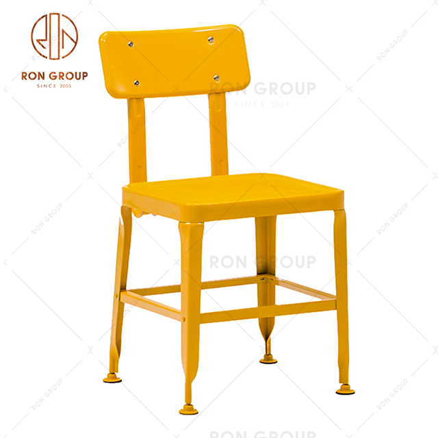 GA501C-45ST Factory wholesale furniture with metal frame for orange and black color use in outdoor restaurant